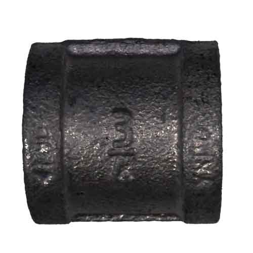 BCPL212B 2-1/2" Banded Coupling, Malleable 150#, Black